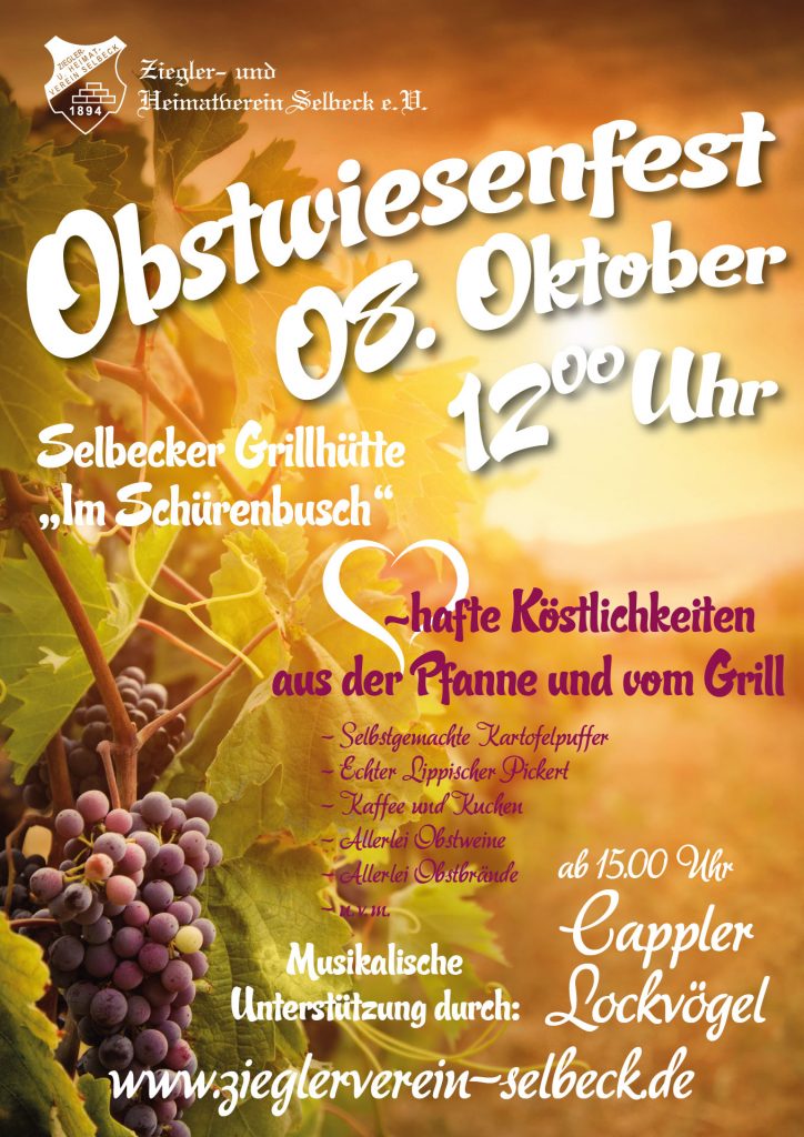 Plakat Obstwiesenfest