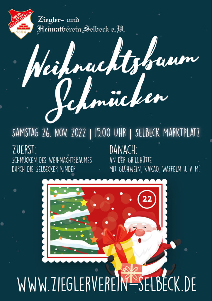 Flyer Weihnachtsbaum-Schmücken in Selbeck